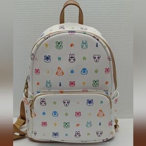 Nintendo White Kids Backpack with Colorful Animal Icons